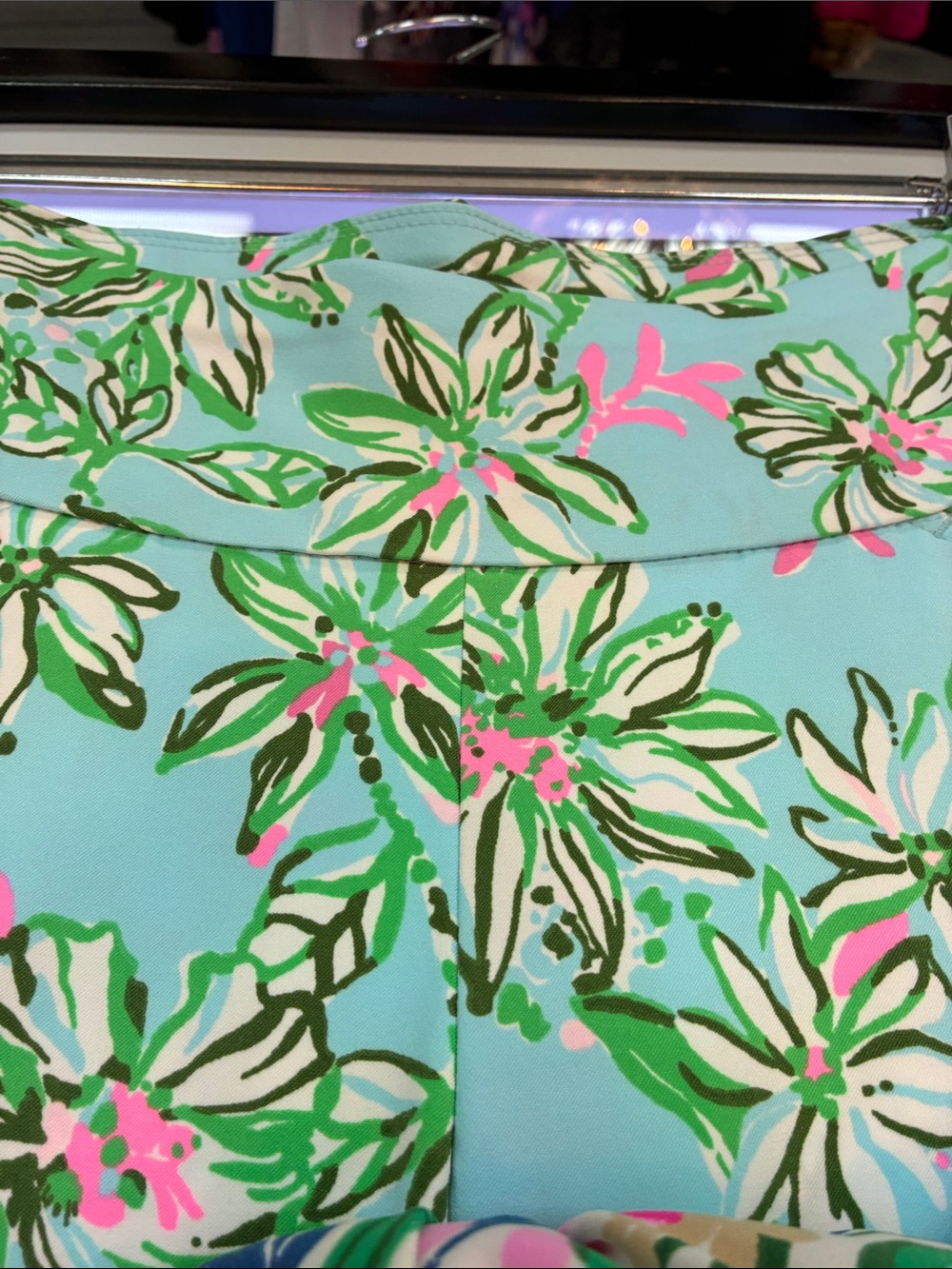 Lilly Pulitzer NWT Pink Floral Wide-Leg Pants Performance Fabric - Picture 10 of 11